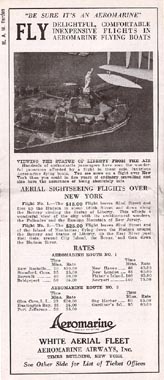 Aeromarine Airways brochure, 1921