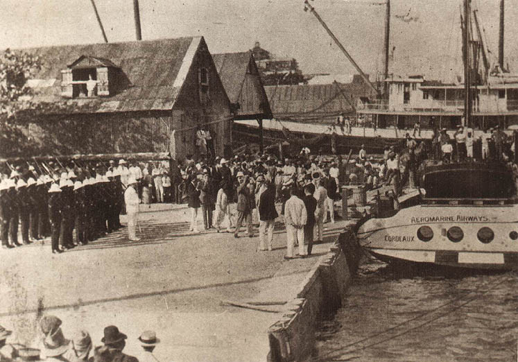 Christening of the 'Cordeaux' at Nassau, 1923