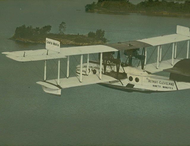 Aeromarine Model 75 'Santa Maria' over Thousand Island, N.Y.