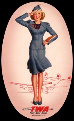 Trans World Airline luggage tag - 1946