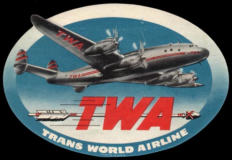 Trans World Airline luggage tag - 1946