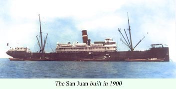 The San Juan was built in 1900 and sank after a collision in 1941 - Click image for larger view