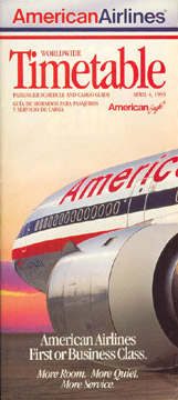 308AA American Airlines system timetable 4/26/81 Buy 4 save 25% 