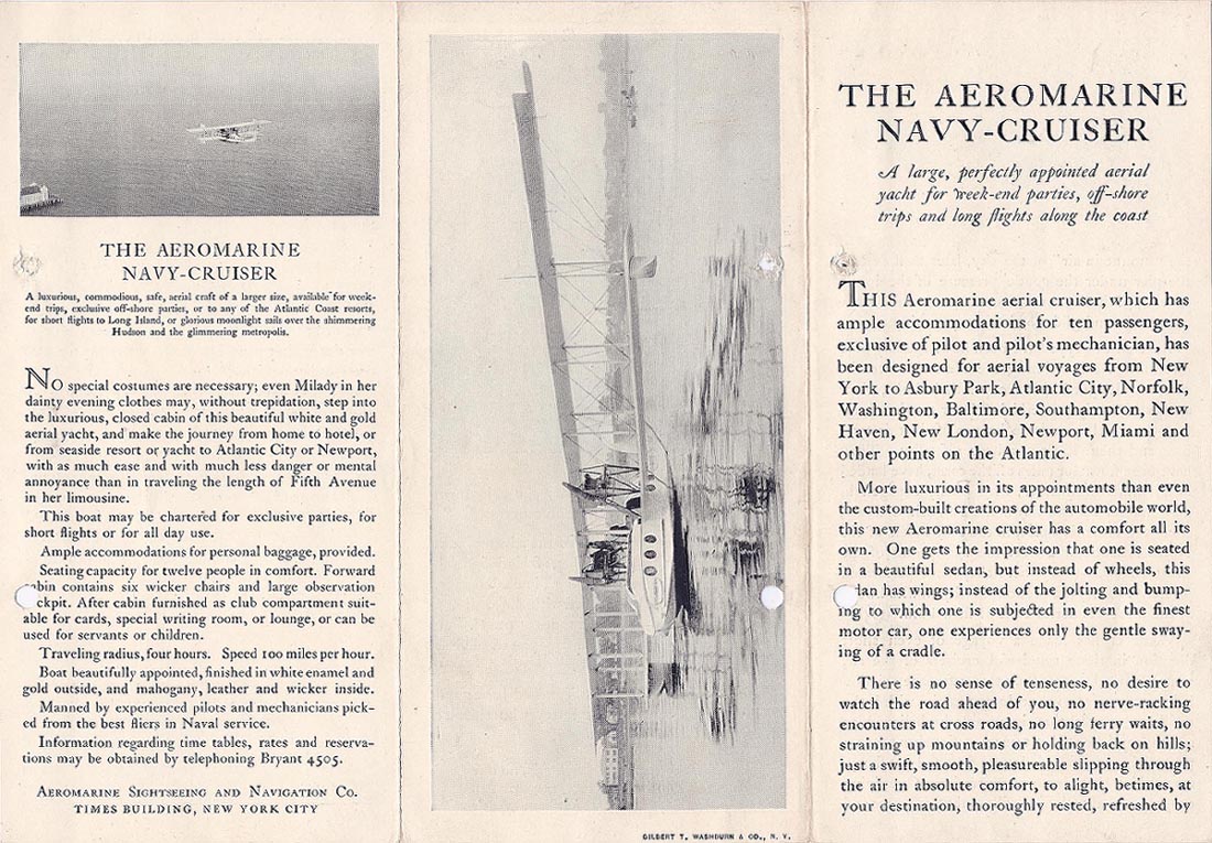 Aeromarine brochure, 1920