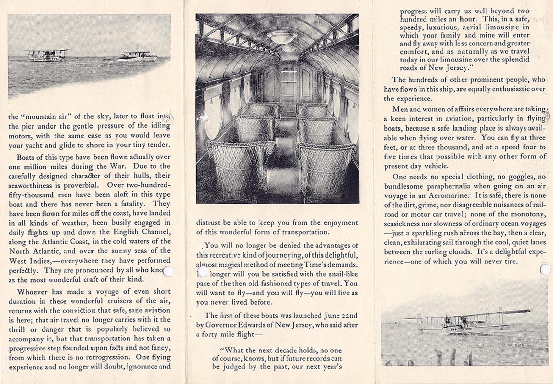 Aeromarine brochure, 1920