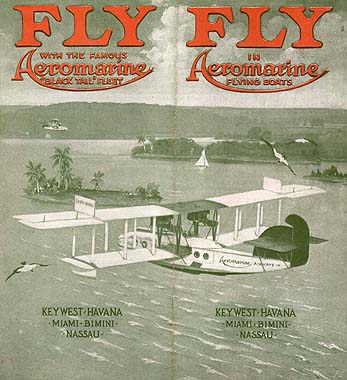 Aeromarine Airways timetable, 1922