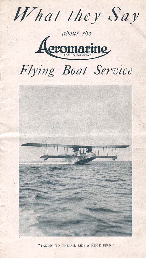 Aeromarine brochure, 1922